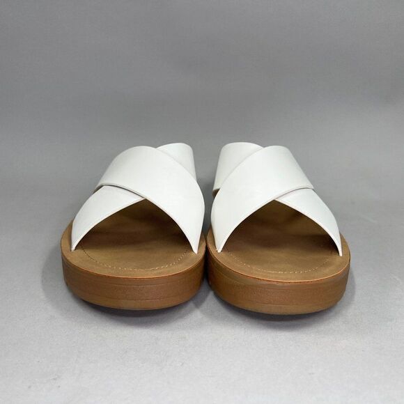 Soda Women's Size 11 Lucy Cross Strap Platform Slide Sandals - Picture 2 of 8
